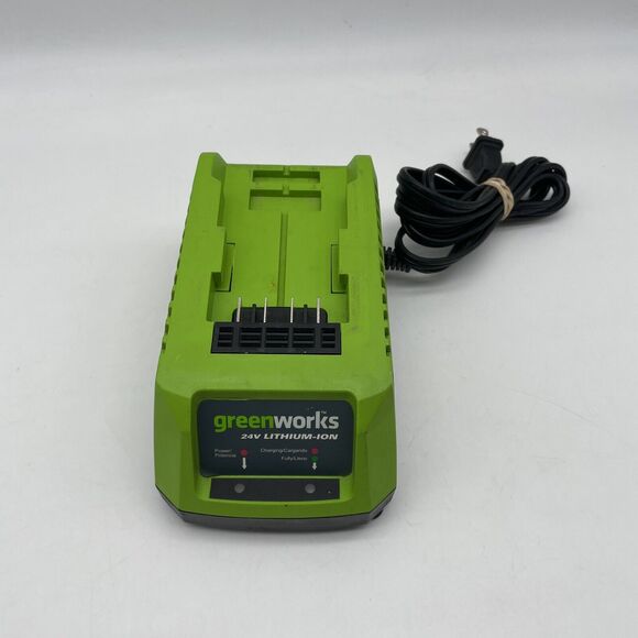 Greenworks 29862 Charger for G-24 24V Lithium Battery Single Port USED - Picture 1 of 7